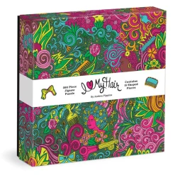 Galison Andrea Pippins I Love My Hair 500 Piece Puzzle with Shaped Pieces