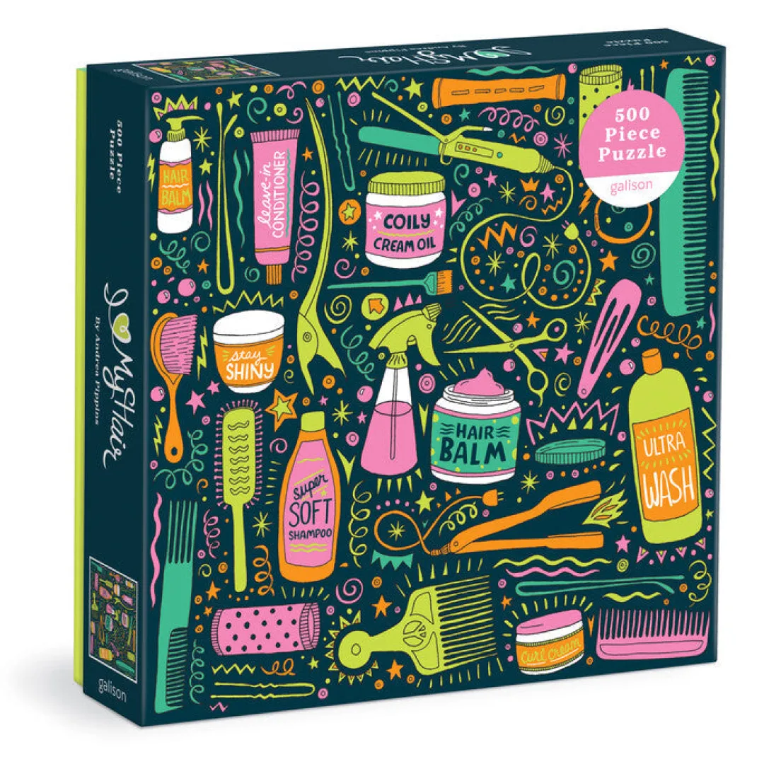 Galison Andrea Pippins I Love My Hair Tools 500 Piece Puzzle
