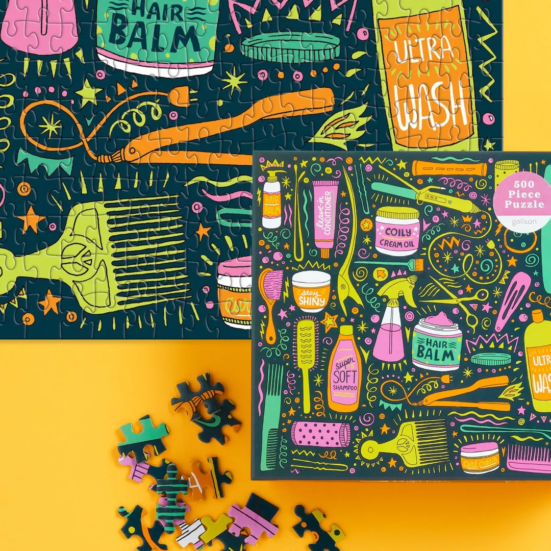Galison Andrea Pippins I Love My Hair Tools 500 Piece Puzzle