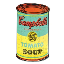 Galison Andy Warhol Campbell's Soup 100 Piece Mini Shaped Jigsaw Puzzle