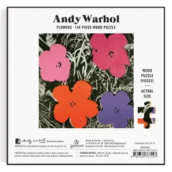Galison Andy Warhol Flowers 144 Piece Wood Puzzle