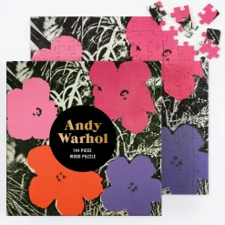 Galison Andy Warhol Flowers 144 Piece Wood Puzzle