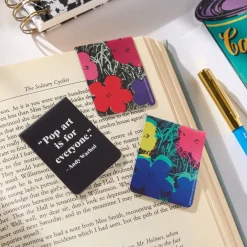 Galison Andy Warhol Flowers Magnetic Bookmarks