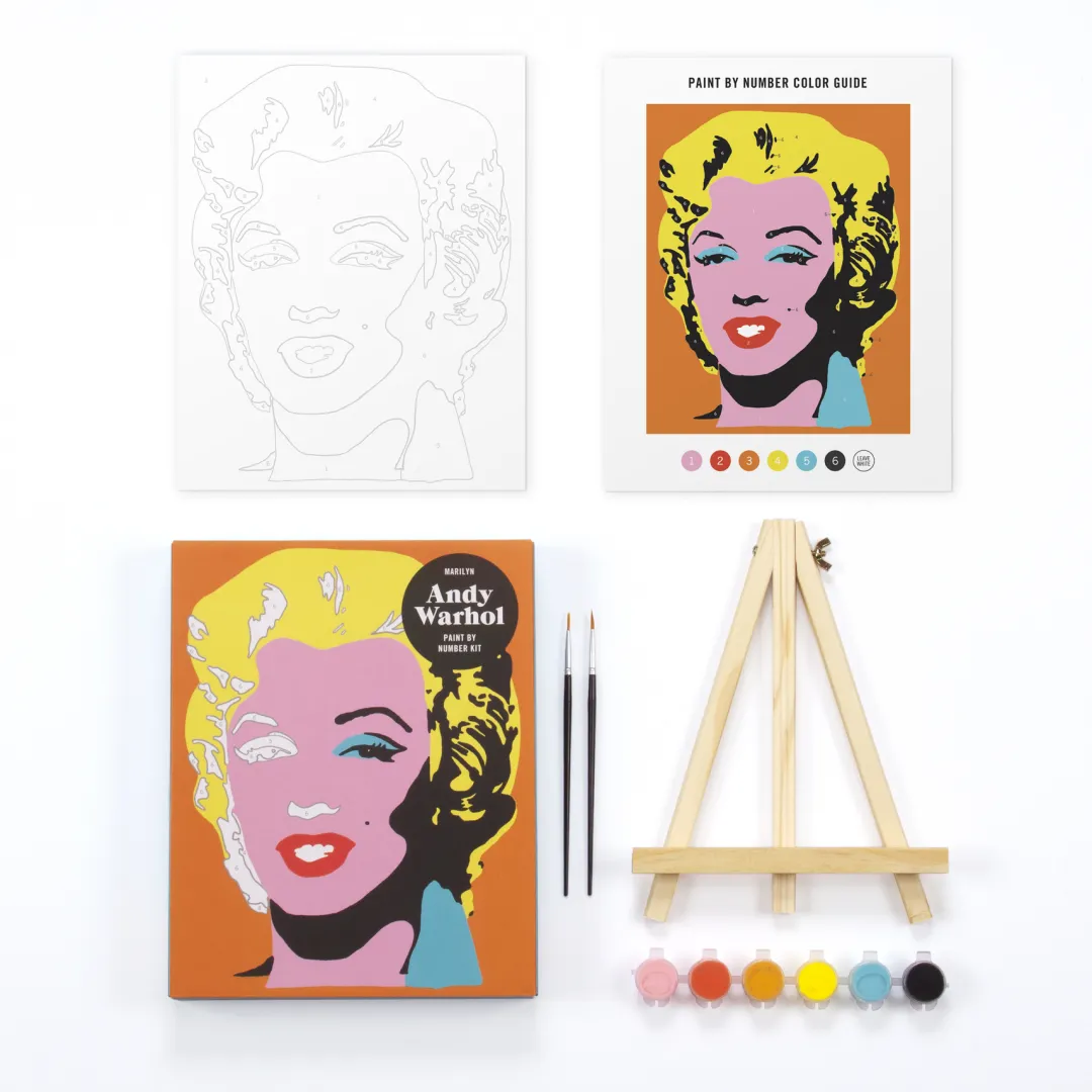 Galison Andy Warhol Marilyn Paint By Number Kit