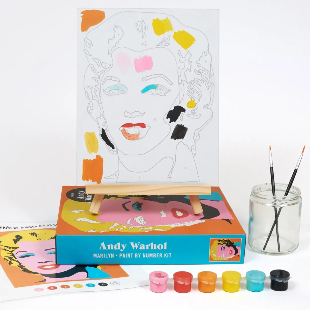 Galison Andy Warhol Marilyn Paint By Number Kit