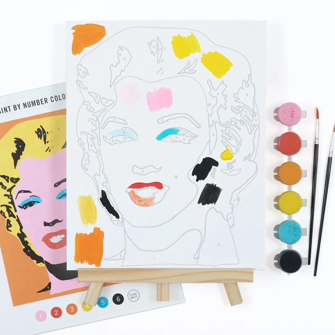 Galison Andy Warhol Marilyn Paint By Number Kit