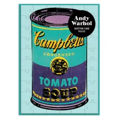 Galison Andy Warhol Soup Can Greeting Card Puzzle