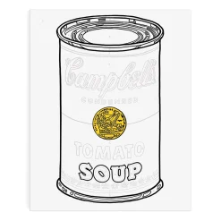 Galison Andy Warhol Soup Can Paint By Number Kit