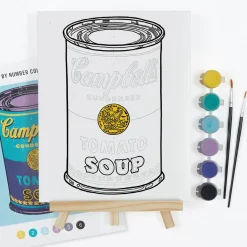 Galison Andy Warhol Soup Can Paint By Number Kit