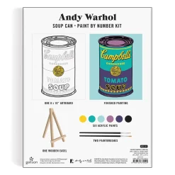 Galison Andy Warhol Soup Can Paint By Number Kit