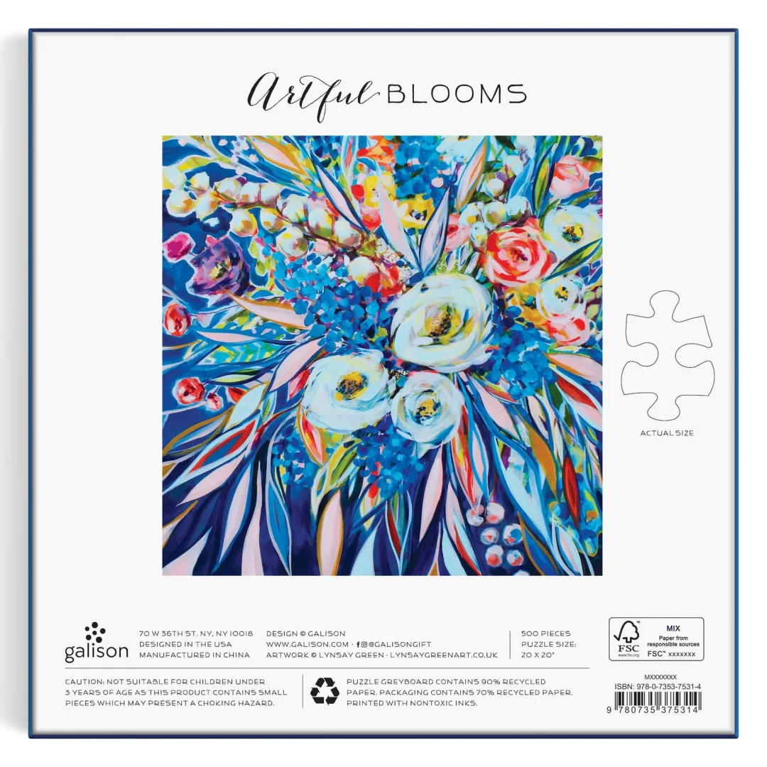 Galison Artful Blooms 500 Piece Puzzle