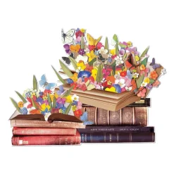 Galison Ben Giles Blooming Books 750 Piece Shaped Jigsaw Puzzle