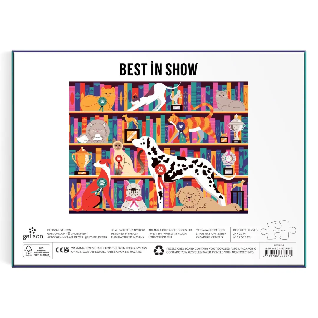 Galison Best In Show 1000 Piece Puzzle