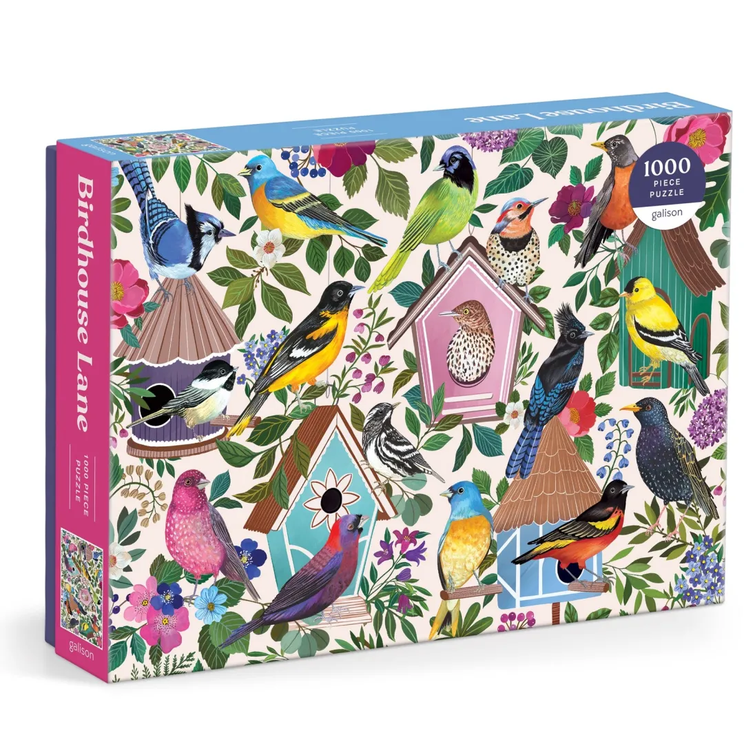 Galison Birdhouse Lane 1000 Piece Puzzle