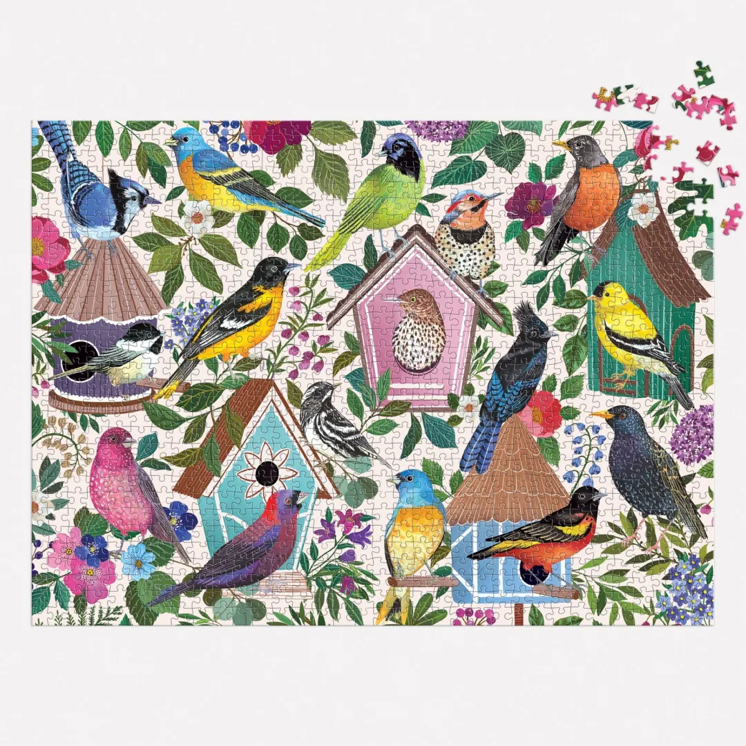 Galison Birdhouse Lane 1000 Piece Puzzle