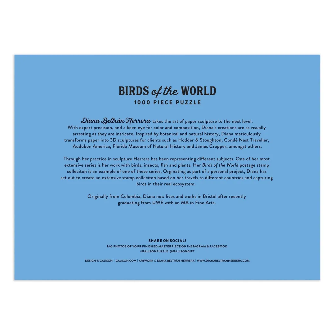 Galison Birds of the World 1000 Piece Jigsaw Puzzle