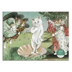 Galison Birth of Venus Meowsterpiece of Western Art 1000 Piece Jigsaw Puzzle