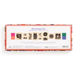 Galison Blooming Cats Rubber Stamp Set