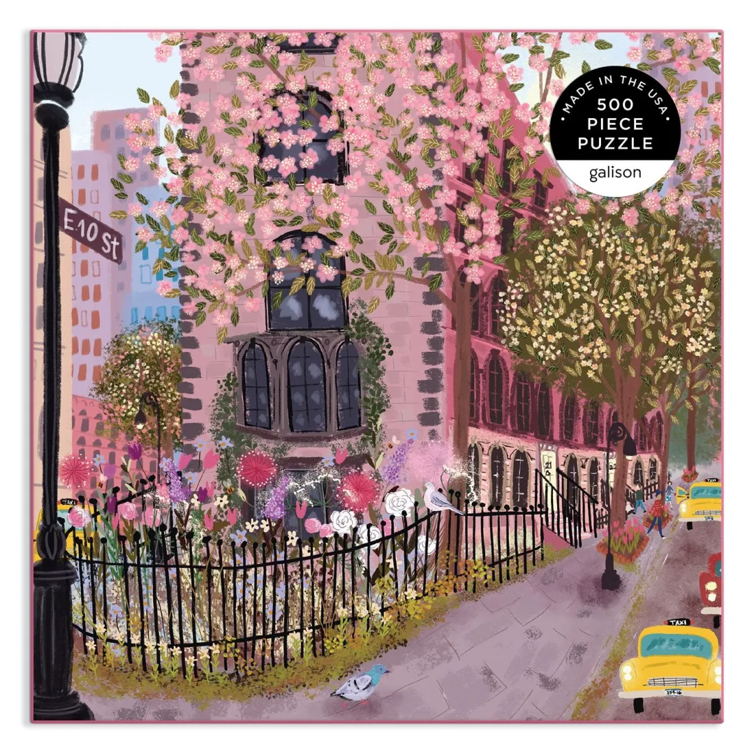 Galison Blooming Streets 500 Piece Jigsaw Puzzle