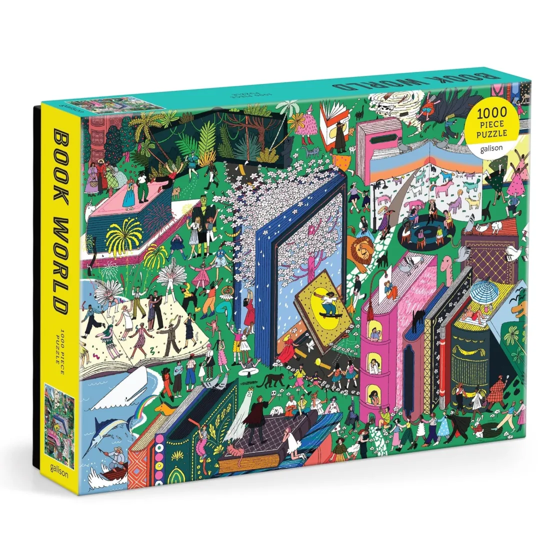 Galison Book World 1000 Piece Puzzle