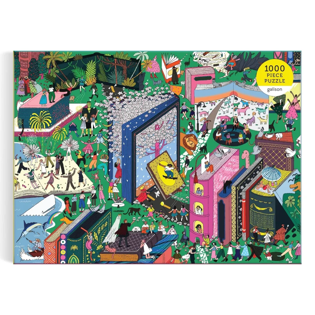 Galison Book World 1000 Piece Puzzle
