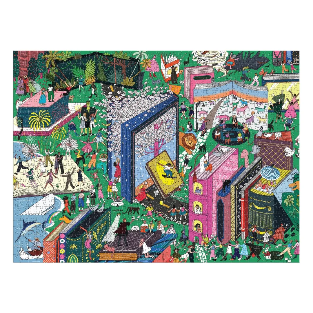 Galison Book World 1000 Piece Puzzle