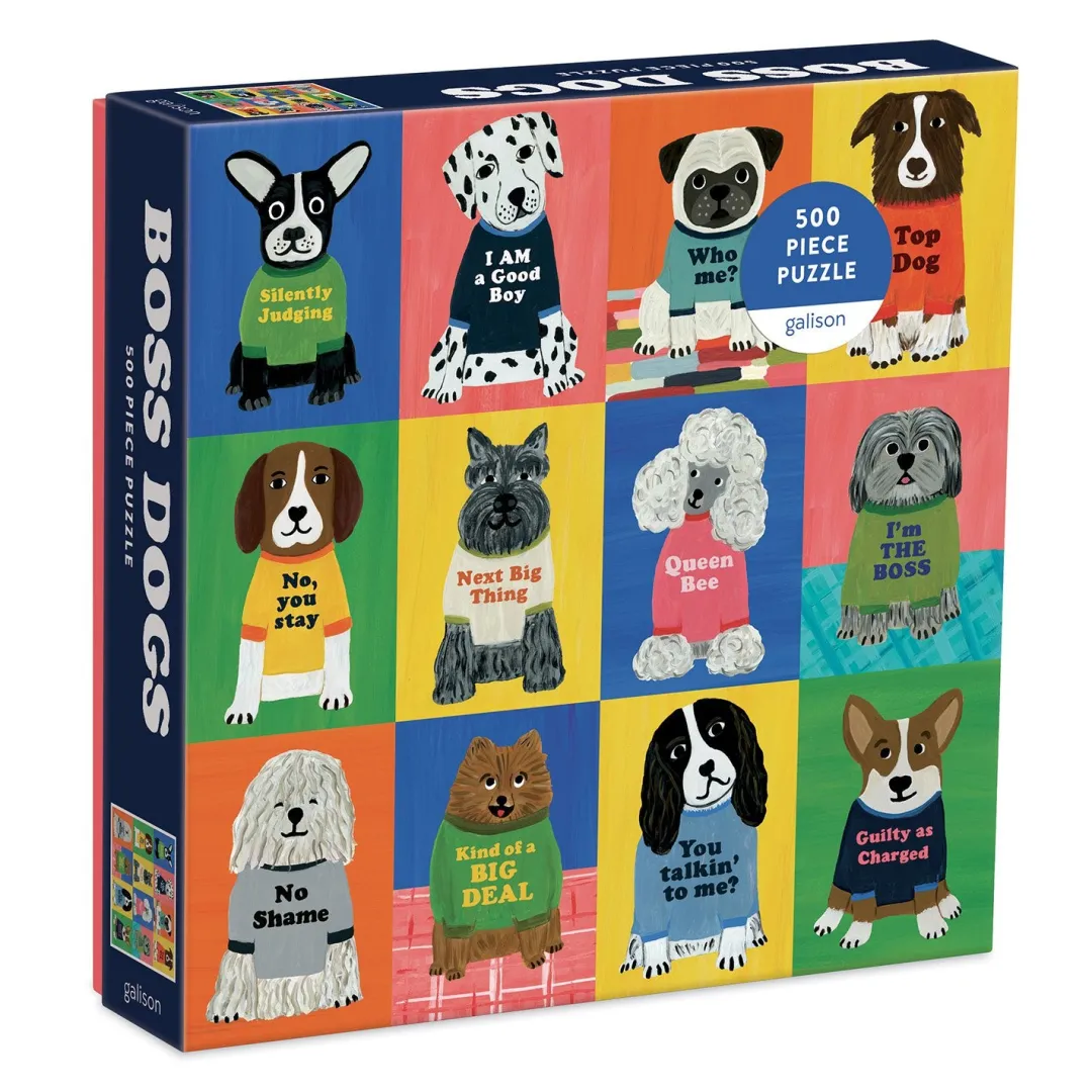 Galison Boss Dogs 500 Piece Family Jigsaw Puzzle