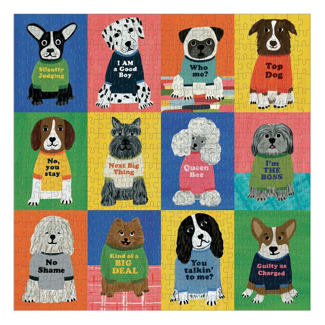 Galison Boss Dogs 500 Piece Family Jigsaw Puzzle
