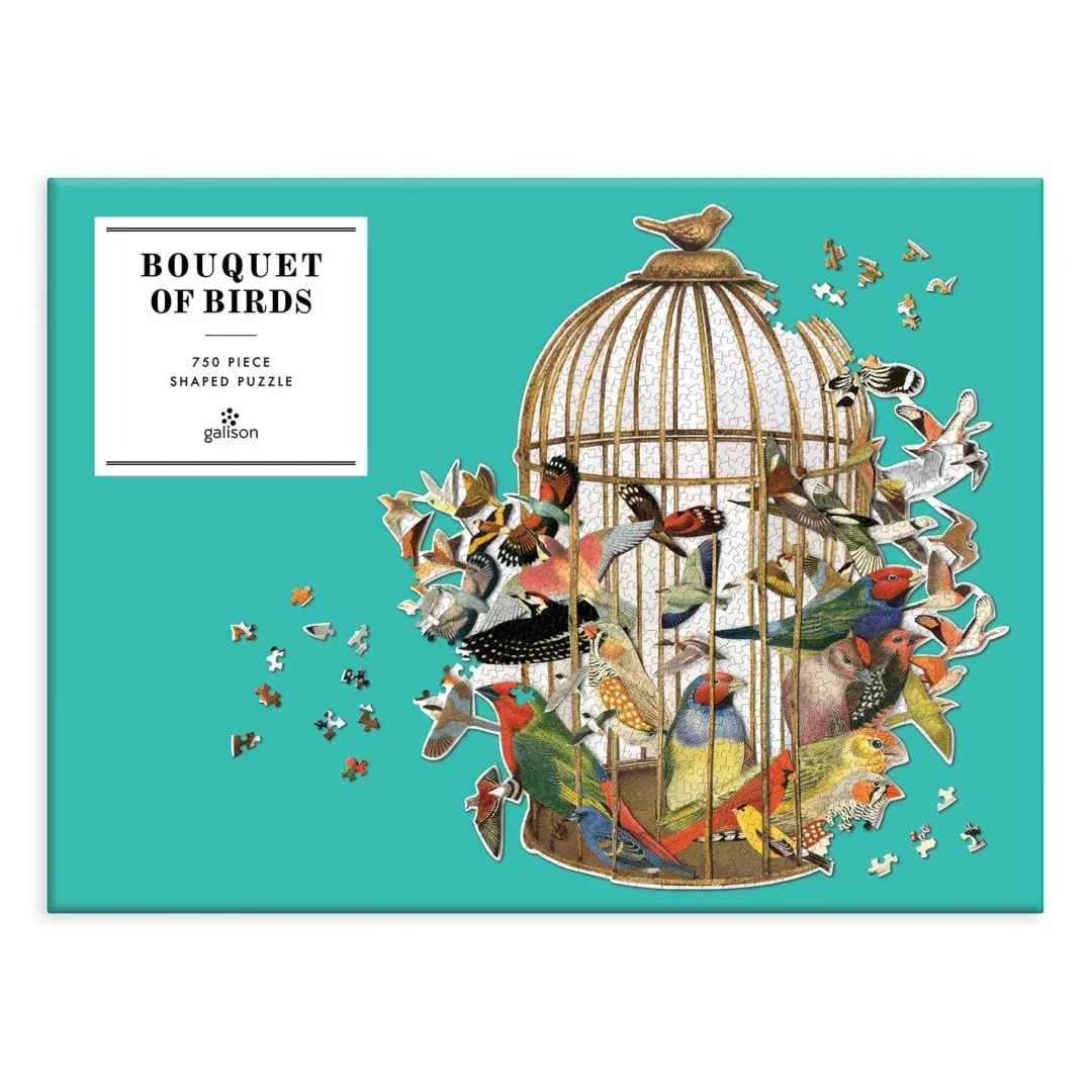 Galison Bouquet of Birds 750 Piece Shaped Jigsaw Puzzle