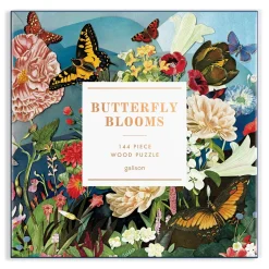 Galison Butterfly Blooms 144 Piece Wood Jigsaw Puzzle