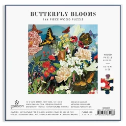 Galison Butterfly Blooms 144 Piece Wood Jigsaw Puzzle