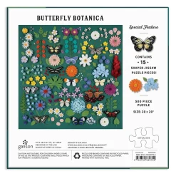 Galison Butterfly Botanica 500 Piece Puzzle with Shaped Pieces