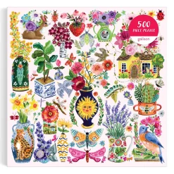 Galison Buzzy Bouquets 500 Piece Puzzle