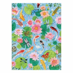 Galison By The Koi Pond 1000 Piece Puzzle in Square Box