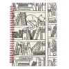 Galison Cat on Bookshelf 6 x 8" Wire-O Journal