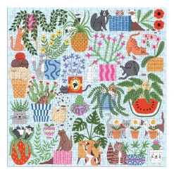 Galison Cats in the Houseplants 500 Piece Puzzle