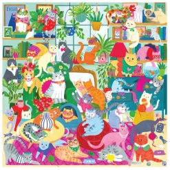 Galison Caturday Afternoon 500 Piece Family Puzzle