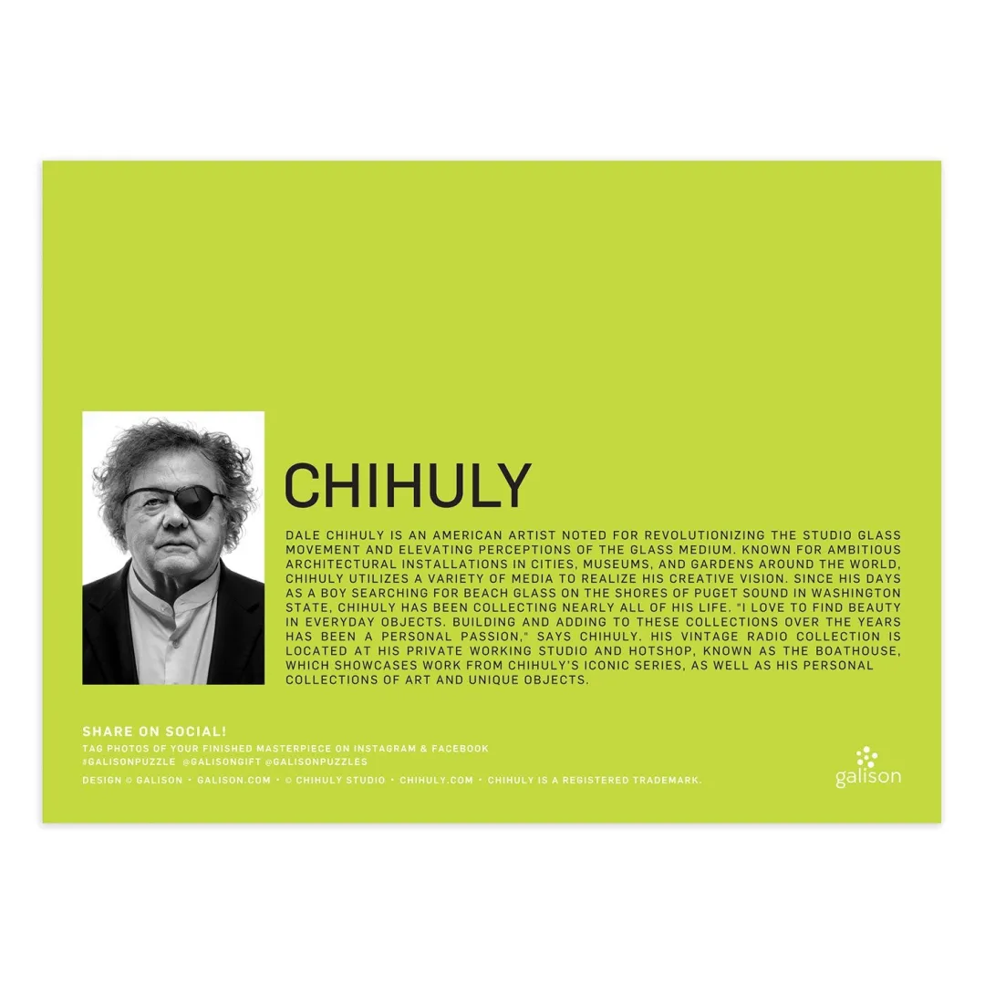 Galison Chihuly Vintage Radios 1000 Piece Jigsaw Puzzle