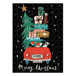 Galison Christmas Car 130 Piece Jigsaw Puzzle Ornament