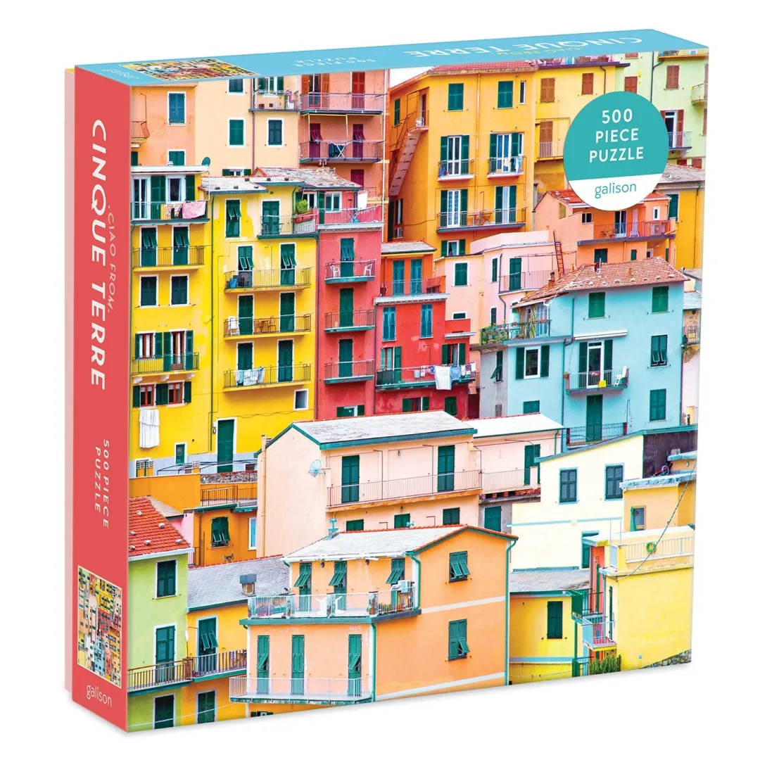 Galison Ciao from Cinque Terre 500 Piece Jigsaw Puzzle