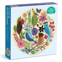 Galison Circle of Avian Friends 1000 Piece Round Puzzle