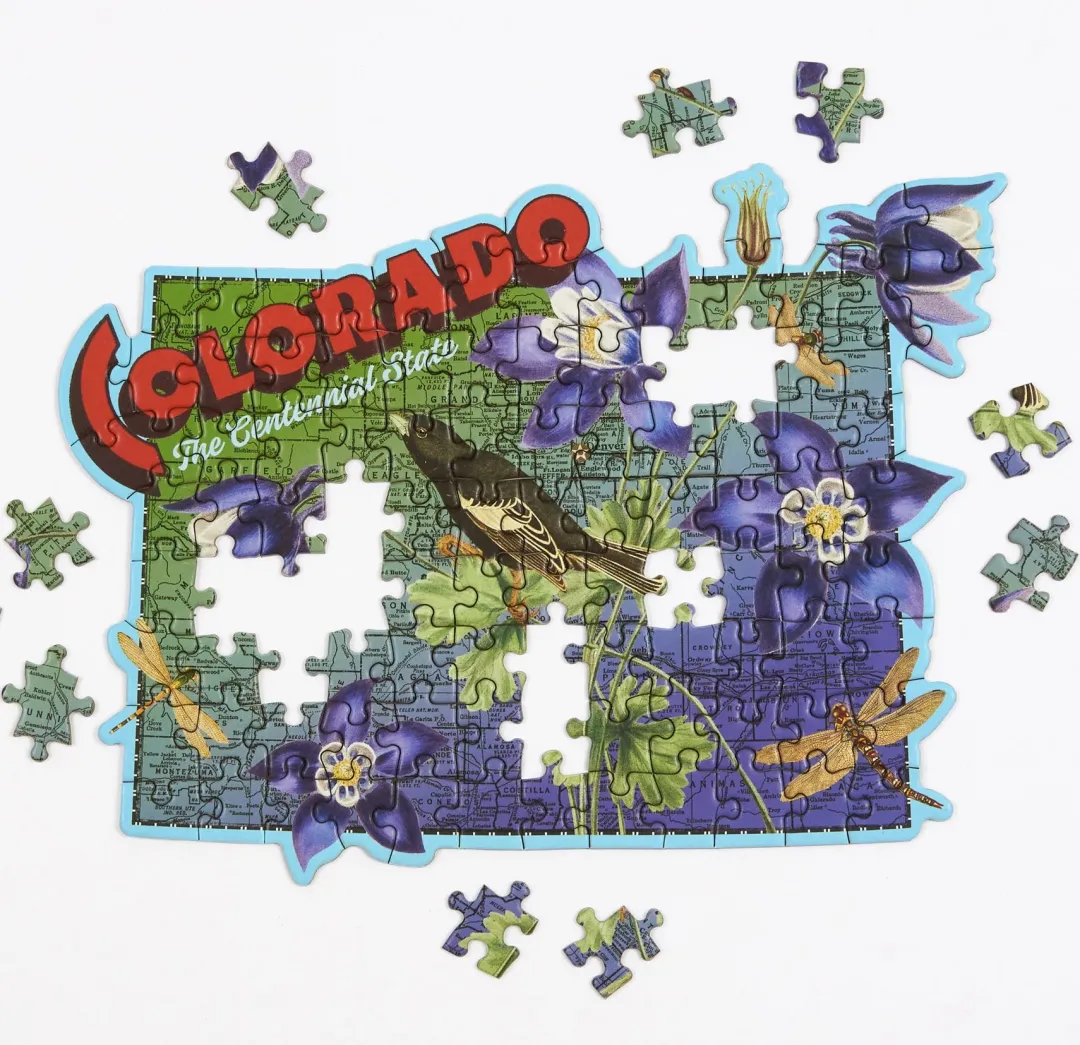 Galison Colorado Mini Shaped Puzzle