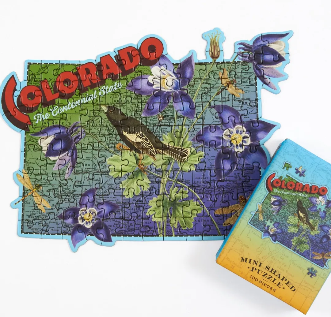 Galison Colorado Mini Shaped Puzzle