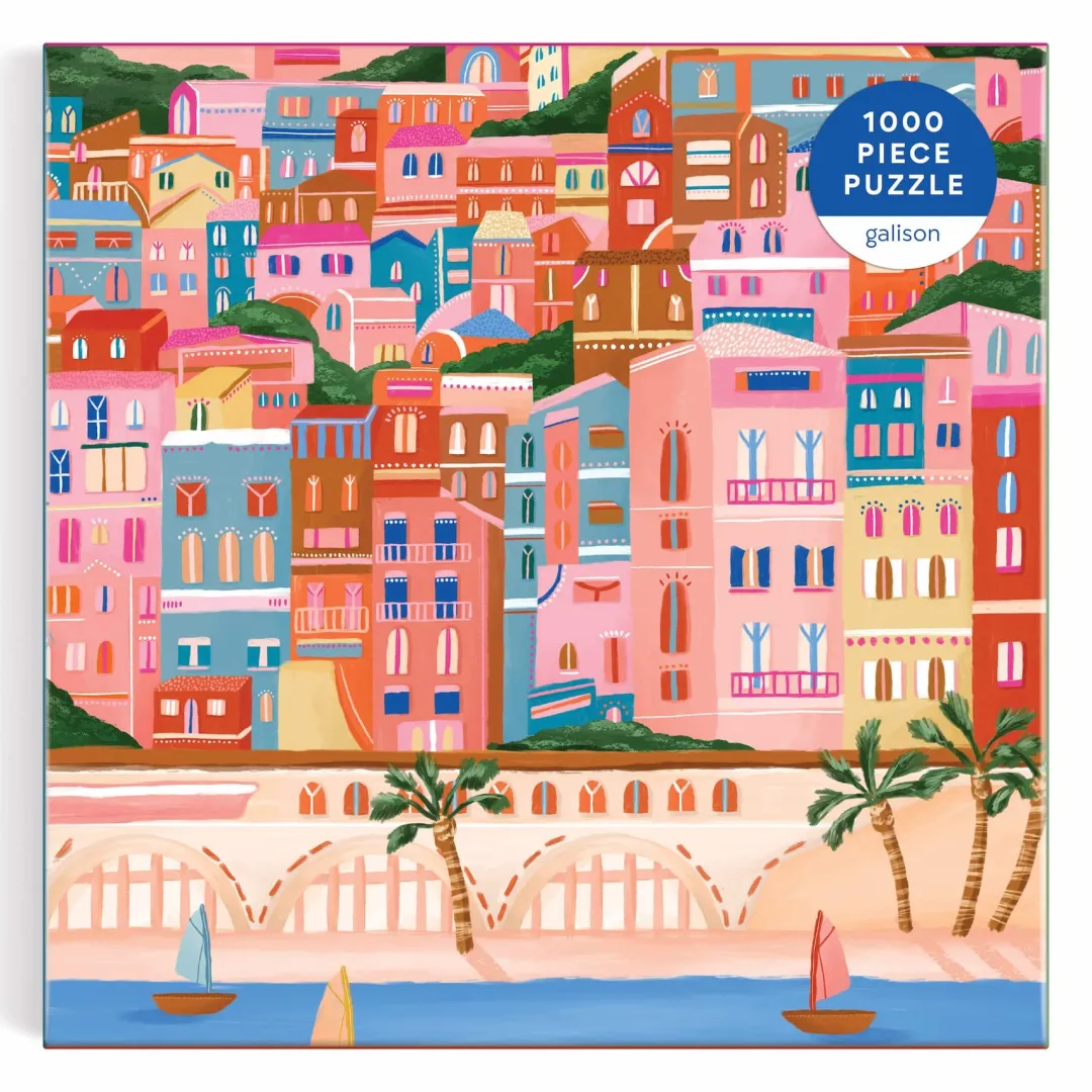 Galison Colors Of The French Riviera 1000 Piece Puzzle in Square Box