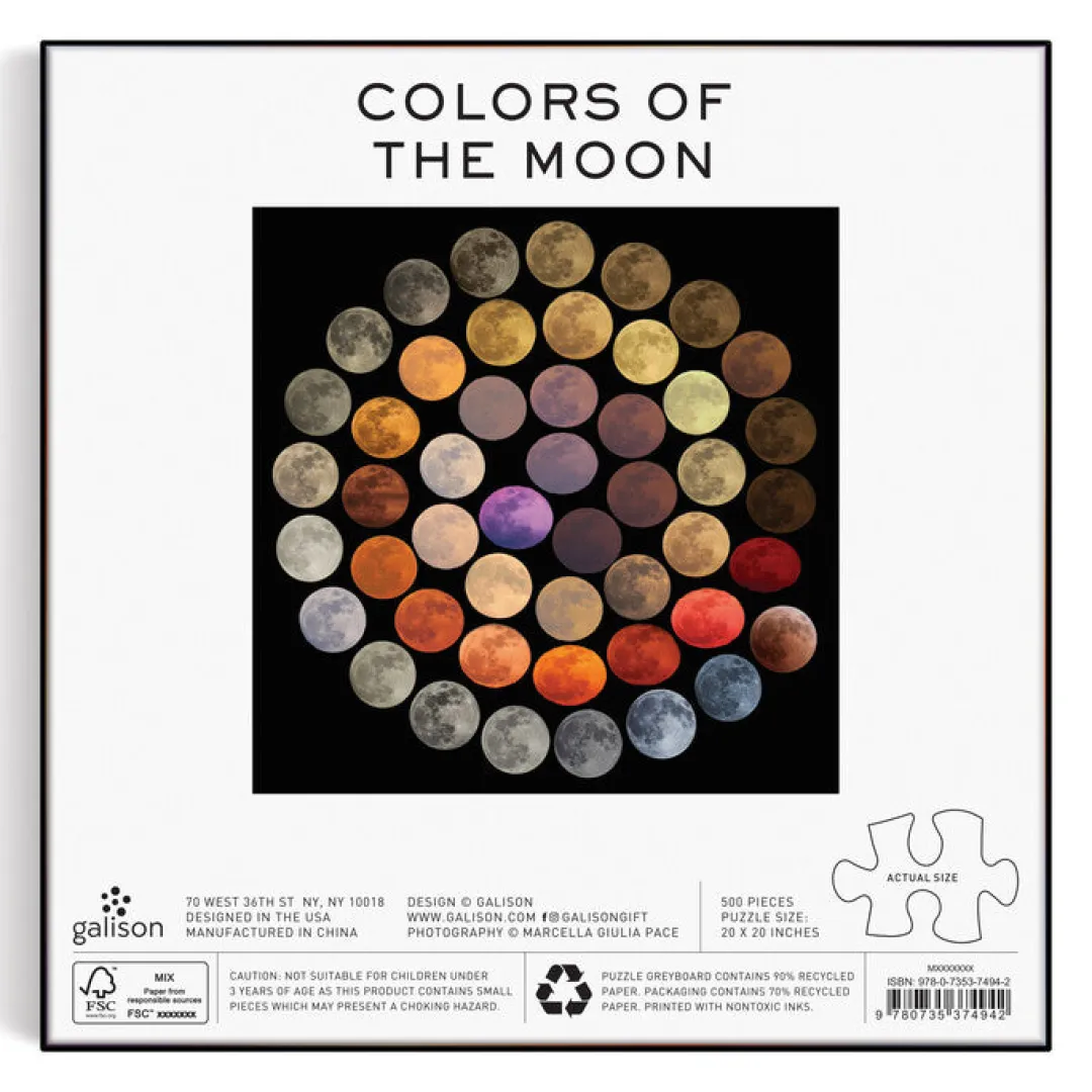 Galison Colors of the Moon 500 Piece Puzzle