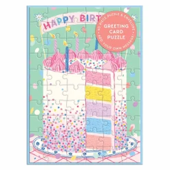 Galison Confetti Birthday Cake Greeting Card Puzzle