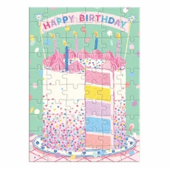 Galison Confetti Birthday Cake Greeting Card Puzzle