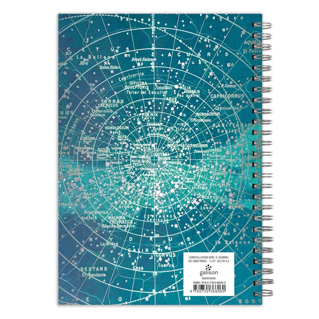 Galison Constellation Grid 7 x 10" Wire-O Journal