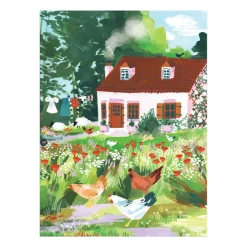 Galison Cottage Wildflowers 1000 Piece Puzzle in a Square Box