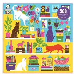 Galison Curious Cats 500 Piece Jigsaw Puzzle